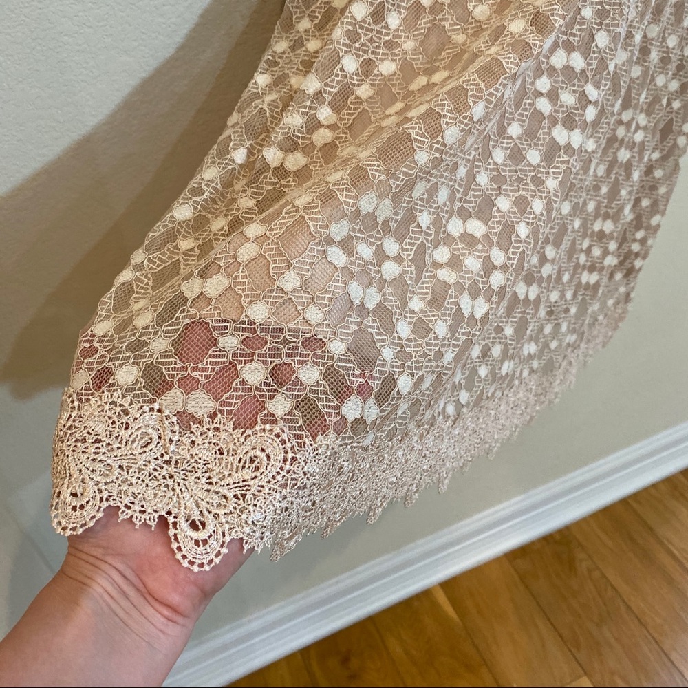 J.O.A. Lace Short Sleeve Blush Mini Dress - Picture 5 of 14